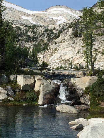 6 Days in the Enchantments - View of Perfection Lake Flowing into Sprite Lake. 