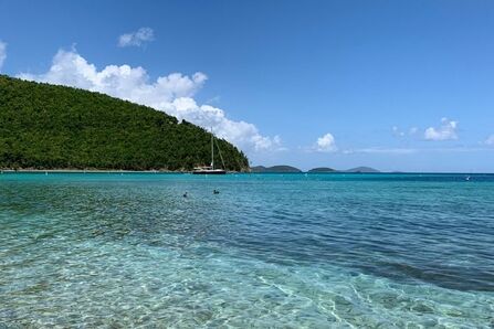 We loved the beach at peaceful Maho Bay on St. John. #USVI