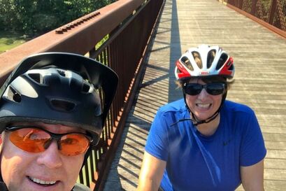 Biking in Roanoke, Virginia.
