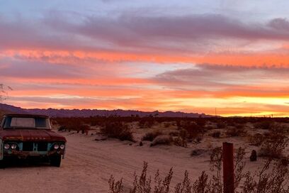 Sunset sky in Twentynine Palms California.