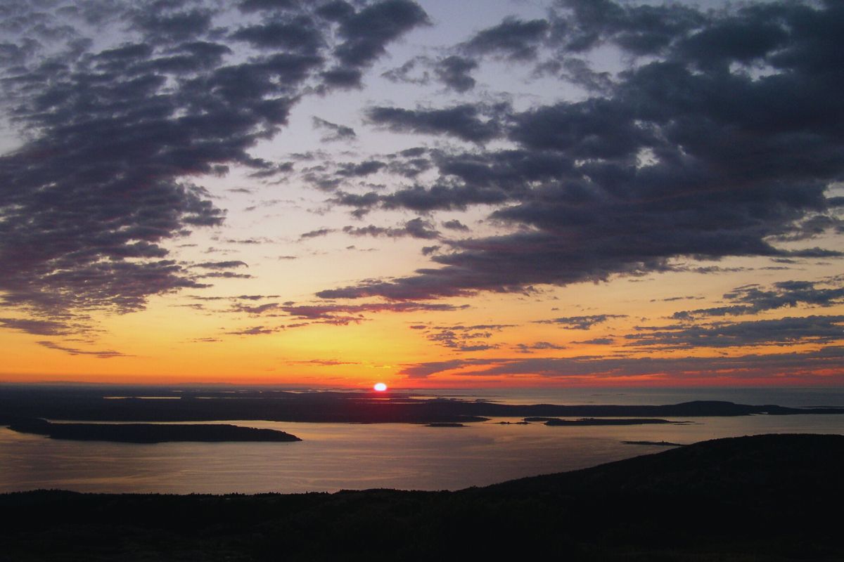 sunrise over the water